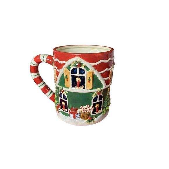 certified international Suzanne winger big Christmas, Santa workshop, coffee mug - Picture 2 of 5